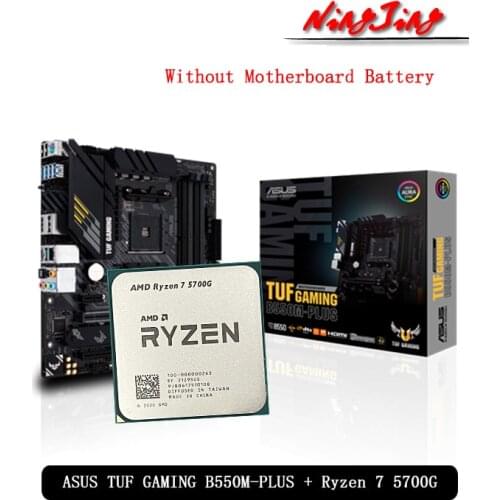 AMD Ryzen 7 5700G R7 5700G CPU + ASUS TUF GAMING B550M PLUS Motherboard Suit Socket AM4 All new but without cooler