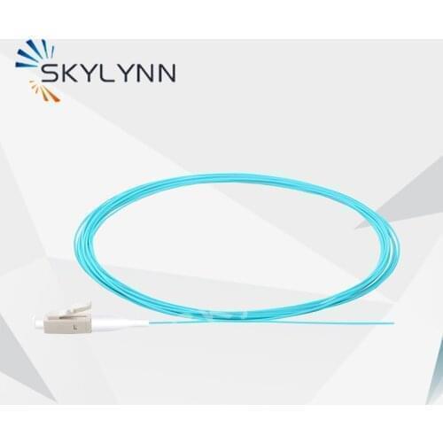 Free Shipping 50 PCS LC/UPC Multi Mode OM3 0.9MM Pigtails With LSZH Jacket 0.5/1/1.5/2 Meter Length