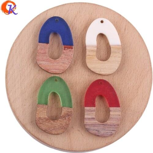 Cordial Design 30Pcs 24*38MM Jewelry Accessories/Natural Wood & Resin/DIY Earrings Making/Drop Shape/Hand Made/Earring Findings