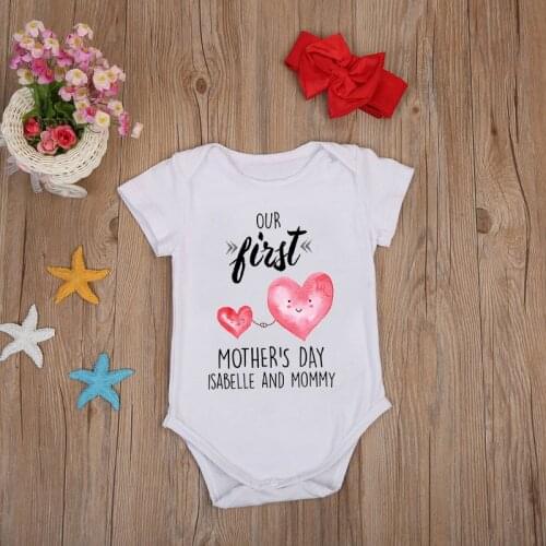DERMSPE Newborn Baby Girls Boys Short Sleeve Letter Print All Mommy Wants Is A Silent Night Cotton Romper Jumpsuit Baby Clothes