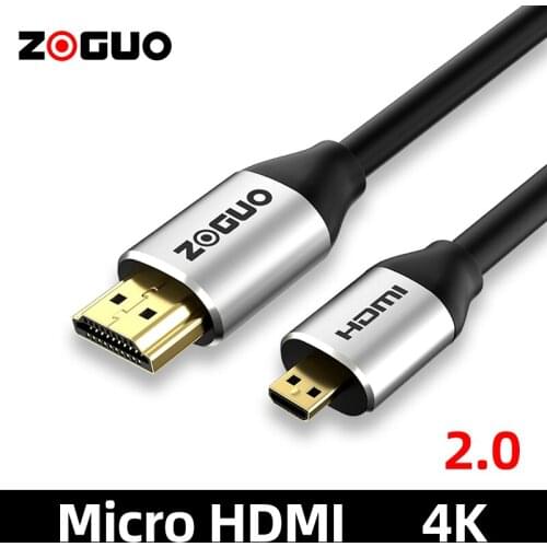 Micro HDMI To HDMI Cable Gold Plated Adapter Video Connection Cables High Speed 2.0 4K for HDTV Camera 1m 1.5m 2m 3m 5m
