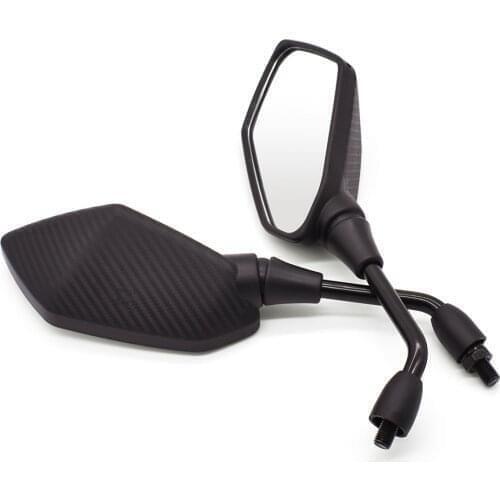 Quality Motorcycle Side Mirror Carbon Fiber White Glass Rearview Mirrors For yamaha xt 600 mt10 mt 09 tracer suzuki drz/ltz 400