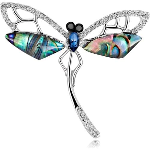 China Fashion Shell Dragonfly Brooch Womens Wild Brooch Dress Accessories Jewelry Corsage Charm Brooch Wholesale