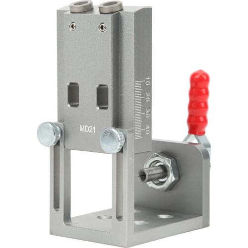 Oblique Drill Hole Locator Furniture Puncher Woodworking DIY Tool Quick Clamping 9mm