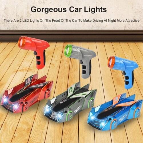 Sylhair RC Climbing Car Follow Light Wall Infrared Induction Stunt Wall Climbing Car Rechargeable Suction Crawling Childrens To