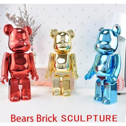 High Quality 38cm Bears Brick DIY fashion Toy For Collectors Medicom Toy Bear Popobe brick Art Work