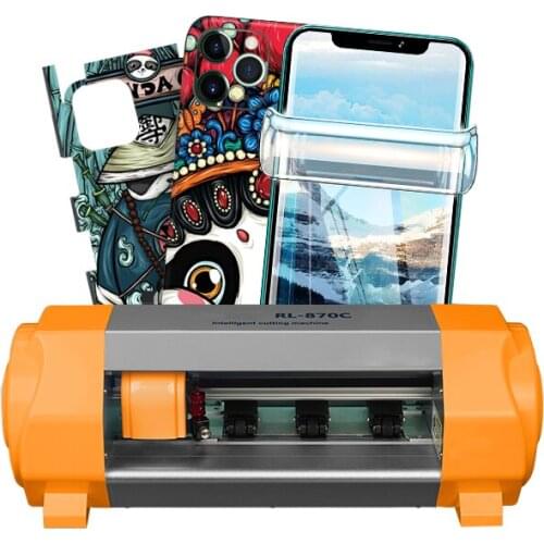 Desktop Mobile Phone Film Cutting Machine RL870C Flat Front Film Automatic Cutting Machine Hydraulic Rear Film Cutter Machine