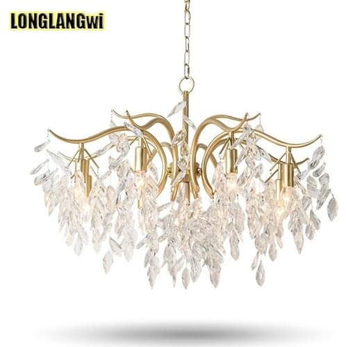 New design luxury crystal chandeliers LED light lustre cristal dinning room living room hanglamp Chandelier lighting