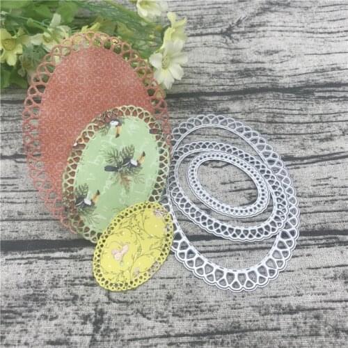 Rectangle Oval Metal Cutting Dies Stencils For Card Making Decorative Embossing Suit Paper Cards Stamp DIY