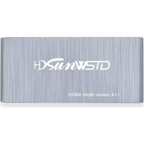 HDMI-compatible Splitter 4x1 quad multi-viewer with Seamless Switch -HDMI Switcher 4 Input 1 Output for Xbox PS4 Roku HDTV