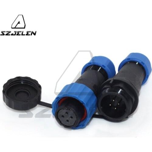 SD16 waterproofconnector 4Pin IP67 Industrial cable Docking plug(female)socket(male)5A