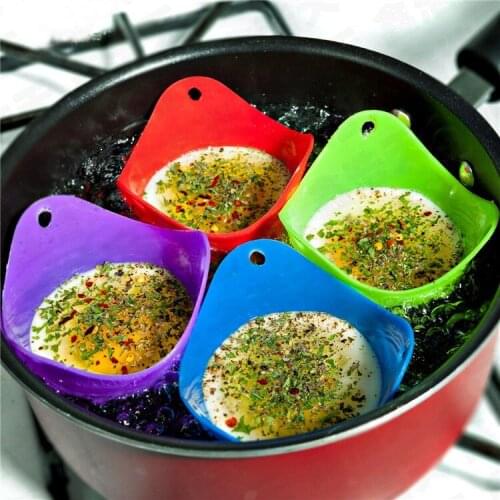 4pcs/lot silicone egg cooker environmentally friendly non-toxic high temperature resistant kitchen cooking tool accessories