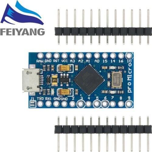 Pro Micro ATmega32U4 5V 16MHz Replace ATmega328 For arduino Pro Mini With 2 Row Pin Header For Leonardo Mini Usb Interface