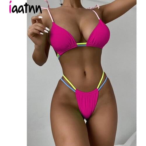 Sexy Micro Bikini 2021 Swimsuit Women Mini Thong Bikinis Set Push Up Swimwear Female Brazilian Swimming for Bathing Suit Woman