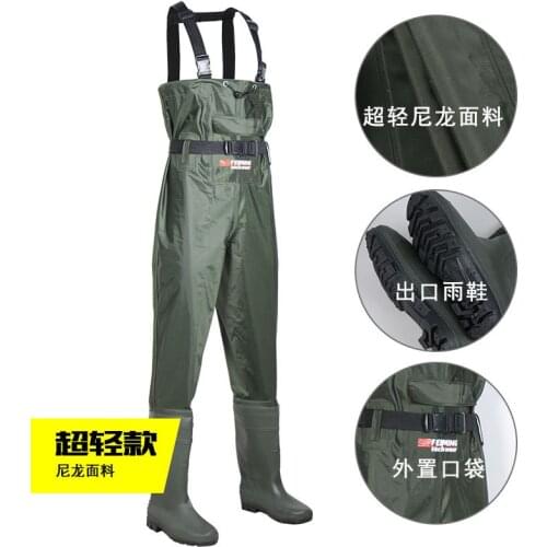 Light nylon upgrade bust water pants waterproof clothing water fishing fork pants pants of wading waterproof clothing thickening