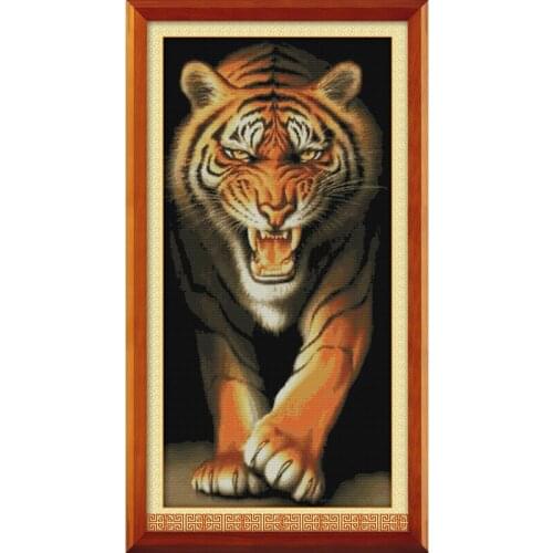 Everlasting Love King Of The Monsters Ecological Cotton Cross Stitch 11CT 14CT Stamped Printed DIY Wedding Decoration For Home