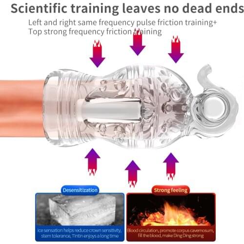 YEAIN Penis Glans Massager Delay Lasting Trainerr Male Masturbator Adults Products Stimulator Bullet Vibrator Sex Toys For Men