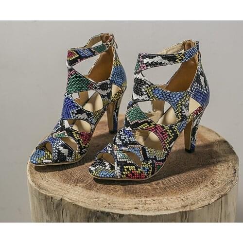 Womens High-heeled Sandals New Fashion Sexy Hollow Fish Mouth High-heeled Shoes Party Shopping Womens Shoes