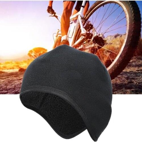 Unisex Winter Cycling Hat Thicken Polar Fleece Headgear Outdoor Travel Windproof Cap