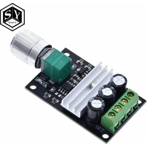 1PCS Great IT DC 6V 12V 24V 28VDC 3A 80W PWM Motor Speed Controller Regulator Adjustable 3A Motor Speed Controller Regulator