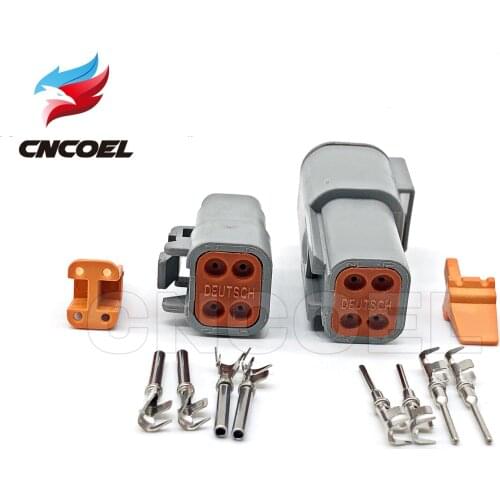 10 Sets 4 Pin Deutsch DTM Wire Connector DTM06-4S/ATM06-4S DTM04-4P/ATM04-4P Gray Waterproof Female Male Auto Plug