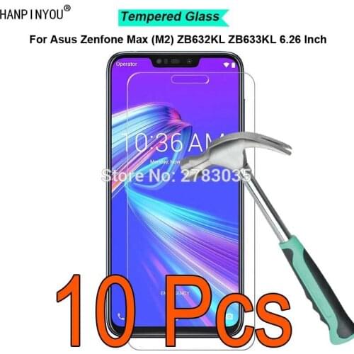 10Pcs For Asus Zenfone Max (M2) ZB632KL ZB633KL 9H Hardness 2.5D Ultra-thin Toughened Tempered Glass Film Screen Protector Guard