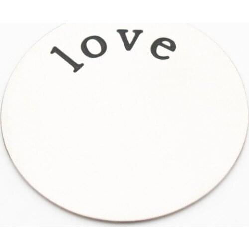 10pcs/lot 22mm Window Stainless Steel Letter Love Floating Plate Fit 30mm Living Glass Lockets Necklace Bracelet Jewelry