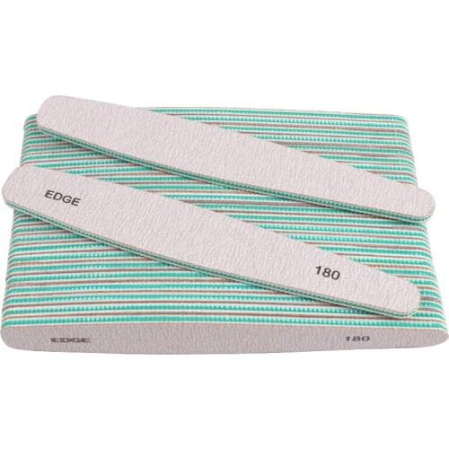 100Pcs Nail Art Files 180/180 Washable Sandpaper Nail Buffer Block Grey Buffer For Manicure Professional Nails File Nail Supply