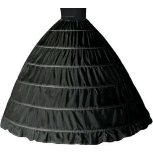 6 layer hoop skirt petticoat black 2022