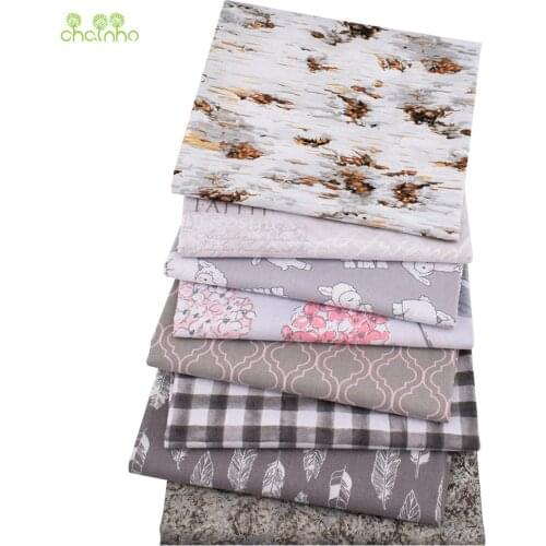 8pcs/Lot,Plain Cotton Fabric,Patchwork Cloth,Gray Series Of Handmade DIY Quilting & Sewing Crafts,Cushion,Bags Textile Material