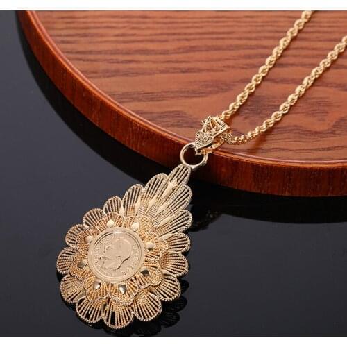 Arab fashion woman coin pendant man metal pendant jewelry party wedding ethnic choker accessories