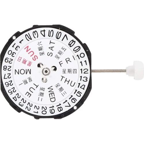 Watch Movement, Three Hands Movement Movement Quartz Watch Movement, SL28 for Watch Repair Accessory Men(Dual Calendar)