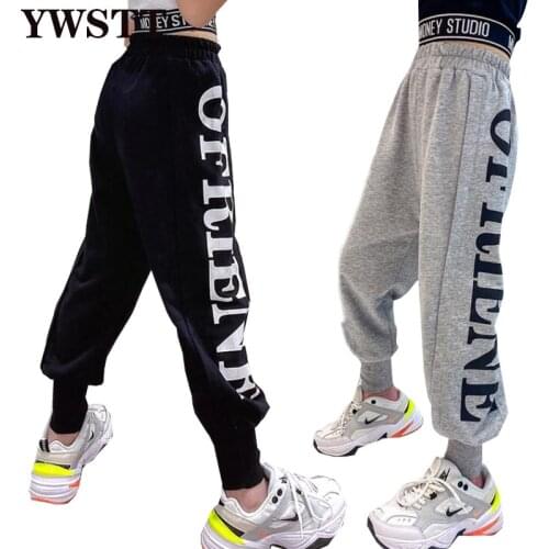 Kids Hip-hop Sweatpants 2021 New Kids boys Alphabet Casual Sports Trousers Girls Harem Pants Teens Girls Streetwear