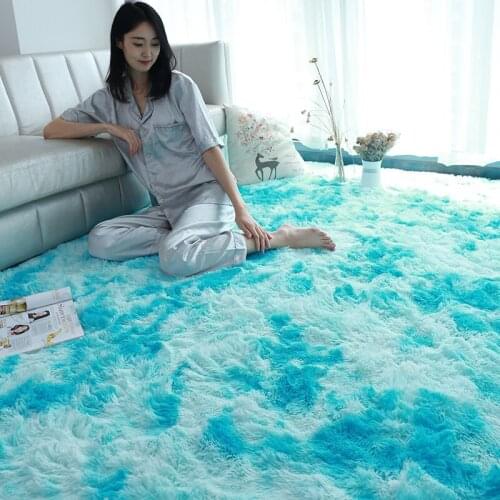 Long Hair Big Fluffy Kids Bedroom Mat Washable Area Rug Anti-skid Soft Carpets for Home Living Room Tapis