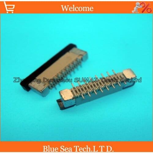 Erect SMD type Staggered Pin FPC/FFC 16 Pin 0.5mm cable connector socket for LCD screen of DVD/GPS/MP3/PDA/Phone ect.ROHS