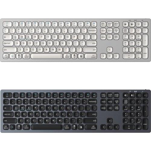 110key Keyboard Bluetooth-Compatible Keyboard with Built in Rechargeable Battery