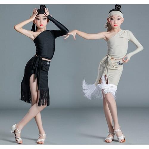 Girls Latin Dance Dress Rose Red Leopard Print Performance Clothes Kids Tango Salsa Rumba Cha Cha Samba Competition Wear DN6413