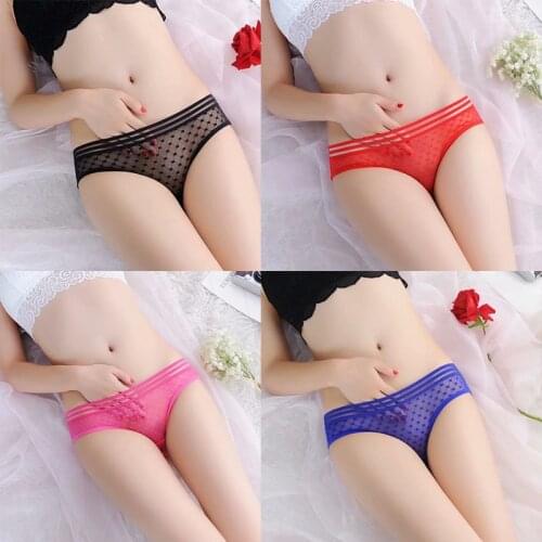 2020 Lace Nylon Direct Selling Girls Panties low Waist Briefs Sexy Ladys Briefs Young Girl Underwear teenagers Pants 3pc/lot