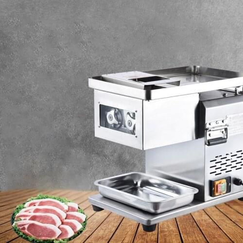 Commercial Meat Slicer Stainless Steel Fully Automatic 1500W Shred Slicer Dicing Machine Electric Vegetable Cutter Grinder
