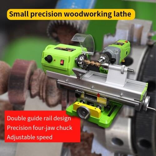 Small Lathe Bead Machine DIY Woodworking Tools Mini Adjustable Speed Lathe Precision Drill Polishing Bucket Beads Ball Lathe
