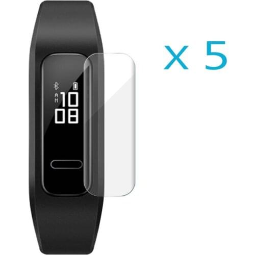 5pcs Soft TPU Clear Protective Film For Huawei Band 3E Running Smart Wristband Watch Bracelet Full Screen Protector Cover