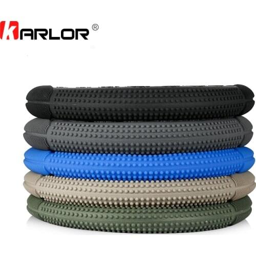 38cm Soft Silicone Multicolor Anti-Skid Car Steering Wheel Cover Universal Anti-slip Breathable Silica Gel Auto Wheel Cover