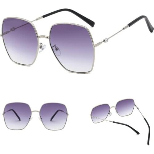 New fashion big frame square sunglasses diamond-studded sunglasses ins casual driving street shooting sunshade UV400 sunglasses