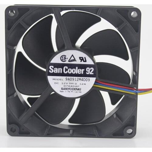9cm silent fan 9025 12V 9A0912M4D09 0.12A double ball