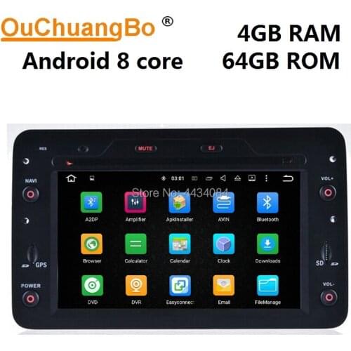 Ouchuangbo auto gps media stereo radio android 9.0 system for Alfa Romeo Spider (2006 onwards) with Bluetooth wifi usb swc 4+64