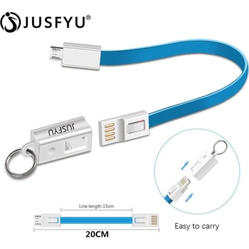 Portable Keychain Micro USB Cable Charge For iPhone iPod Andriod Type C USB Charger Data Wire Sync Fast Charging Cable Cabo Cord