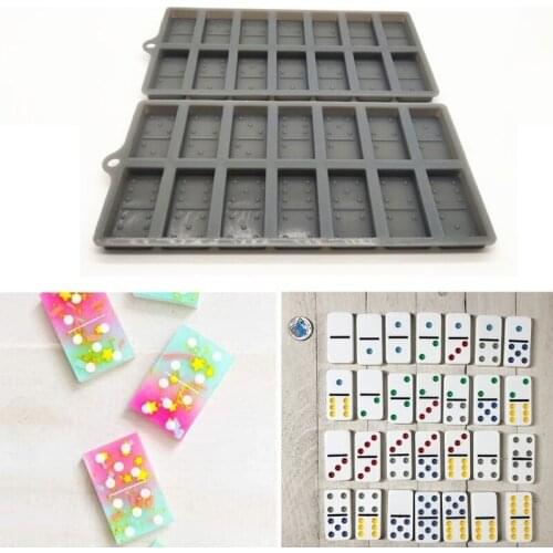 Handmade Domino Game Play Silicone Molds Resin 28 DIY Dominoes Personlized Games Epoxy Resin Casting Mold Art Crafts
