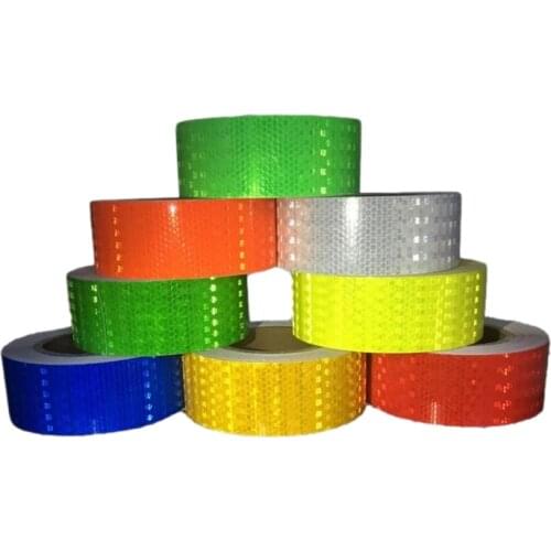 PVC Self-Adhesive Reflective Flashing Safety Warning Tape Reflective Decoration Sticker For Truck Pickup Car Motorcycle Bike