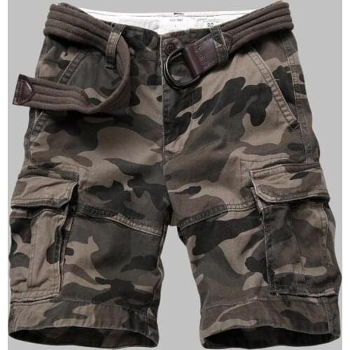2020 New Multi-pocket Camouflage Mens Shorts Casual Loose Camo Knee-length Mens Cargo Shorts casual
