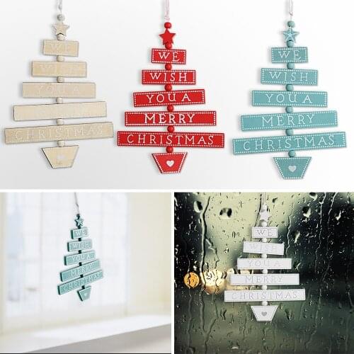 Wooden Decoration Home Decor Christmas Tree Ornament for Home Xmas Merry Christmas Pendant